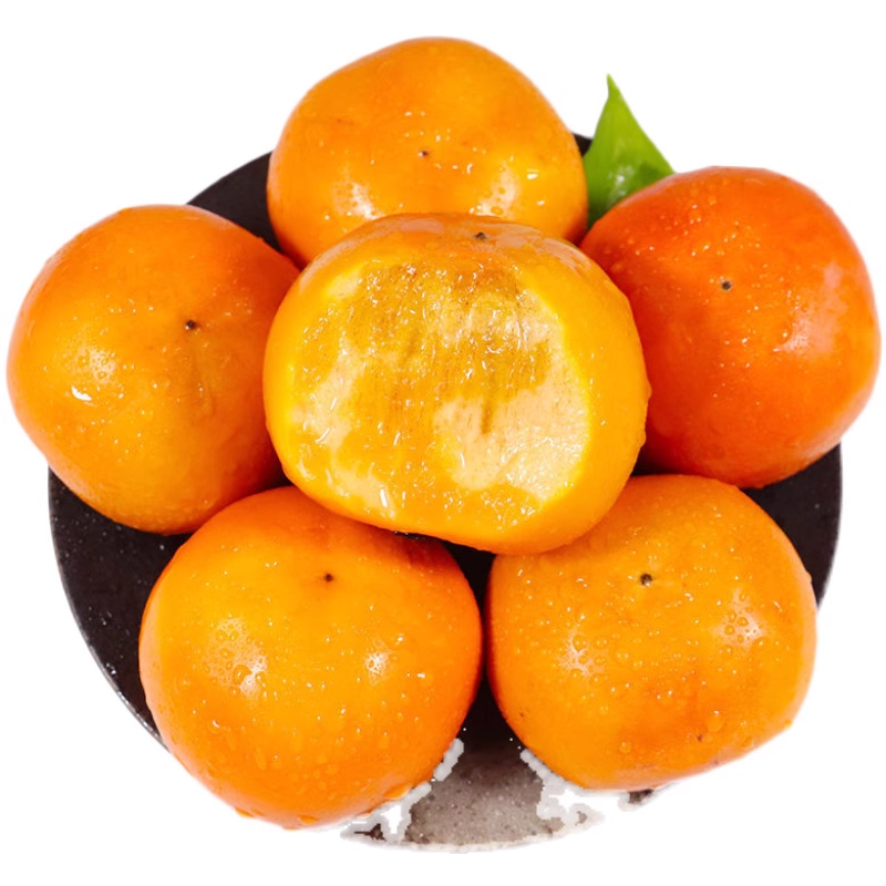 9.9！陕西巧克力脆柿5斤（80-100g/只）