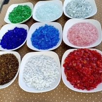 Original color glass sand glass slag colored glass blocks broken glass blue glass sand glass stone
