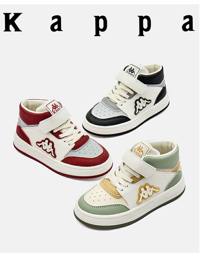 kappa kids 2023秋冬新款 儿童高帮板鞋 天猫优惠券折后￥129包邮（￥149-20）24~40码3色可选 加绒款￥139