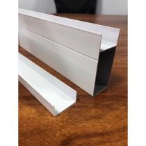 White 25U-shaped trough tube tile cabinet edge sealing column slot aluminum alloy stove special edge sealing closing accessories