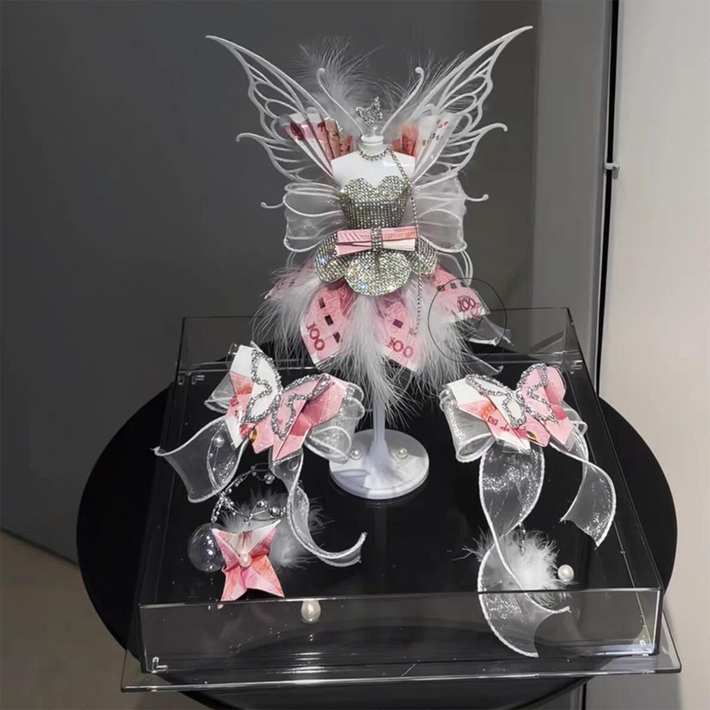 Creative Moving Fairy Butterfly Wings DIY Material Kit Acrylic Birthday Gift for Friends and Besties