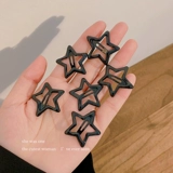 Черная заколка для волос, заколка-крабик, аксессуар для волос, челка, шпильки для волос, 2 карат