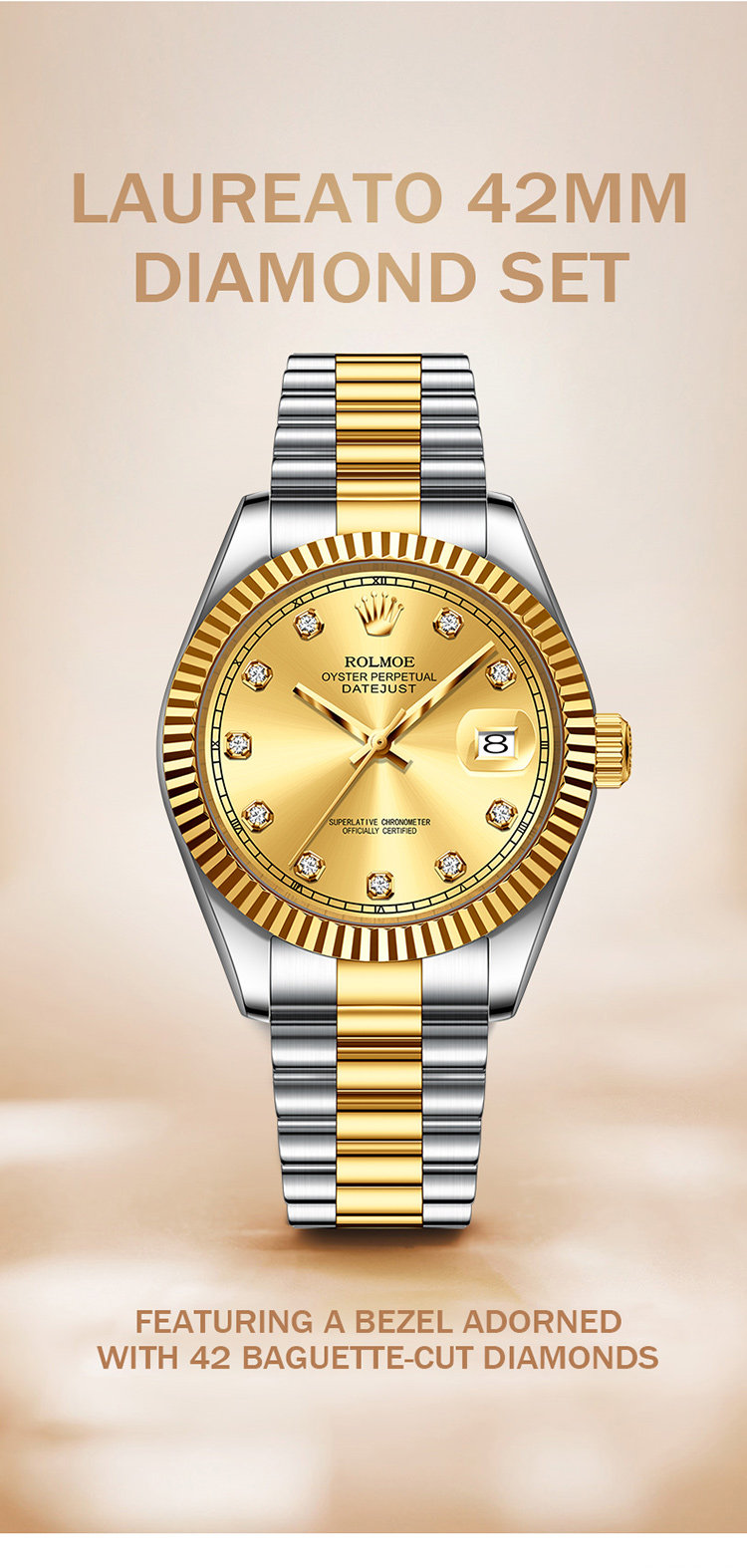 Часы 瑞士正品劳力男士手表蚝式日志型防水经典金劳全自动机械表手表男