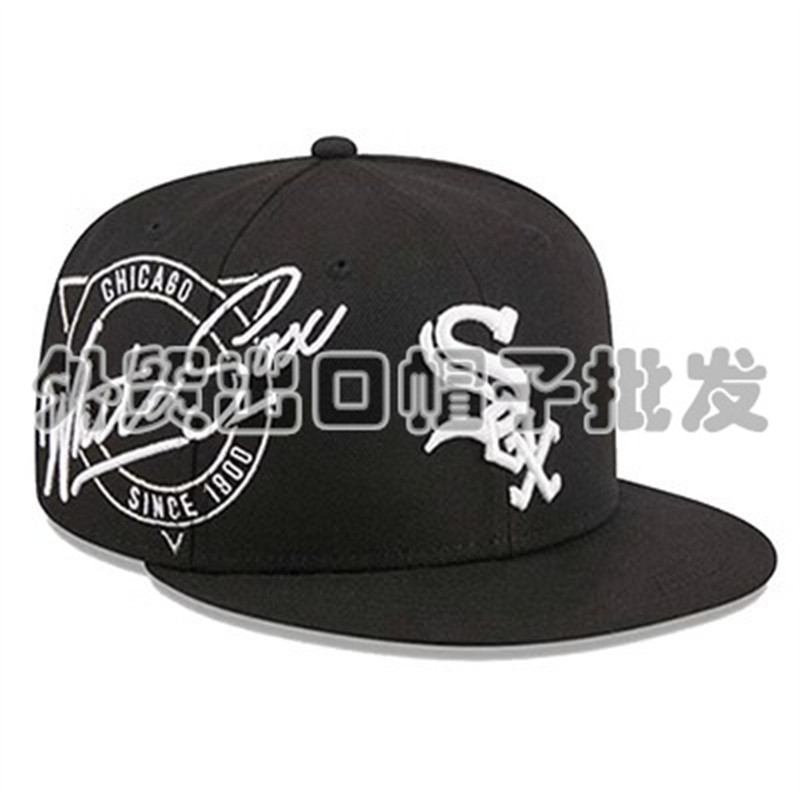 Hat fully enclosed non-adjustable hip-hop street dance embroidery sun protection baseball cap reverse wear size hat casual flat brim hat