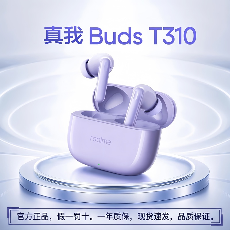 Realme/True Me Buds T310 Bluetooth Wireless Headphones 46Db Hybrid Noise Cancellation Ultra-Long Battery Life True Me
