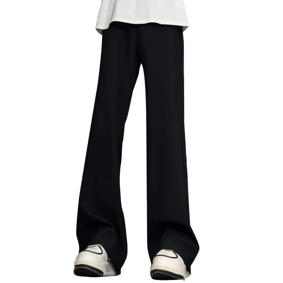 CeTky micro-flare high-end trousers men's loose straight trousers Korean trendy suit pants men's casual pants
