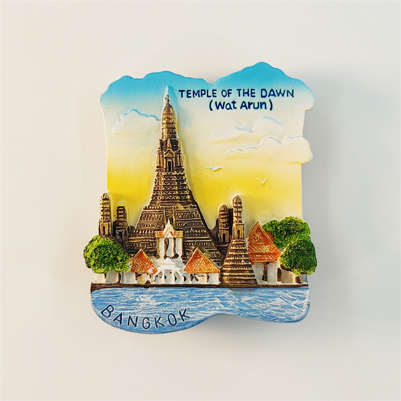 Thailand Bangkok Chao Phraya Temple Tourist Souvenir Crafts Creative Three-Dimensional Painted Home Decoration Magnetic Stickers Refrigerator Magnets Thailand Bangkok Chao Phraya Temple Tourist Souvenir Crafts Creative Three-Dimensional Painted Home Decoration Magnetic Stickers Refrigerator Magnets