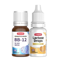 Wampole lactase BB12 GG probiotic combination package treats lactose intolerance in infants and young children
