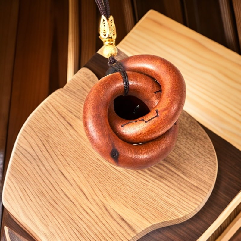 天然雷击木枣木乾坤圈迷你阴阳环，道家文化的神秘魅力✨