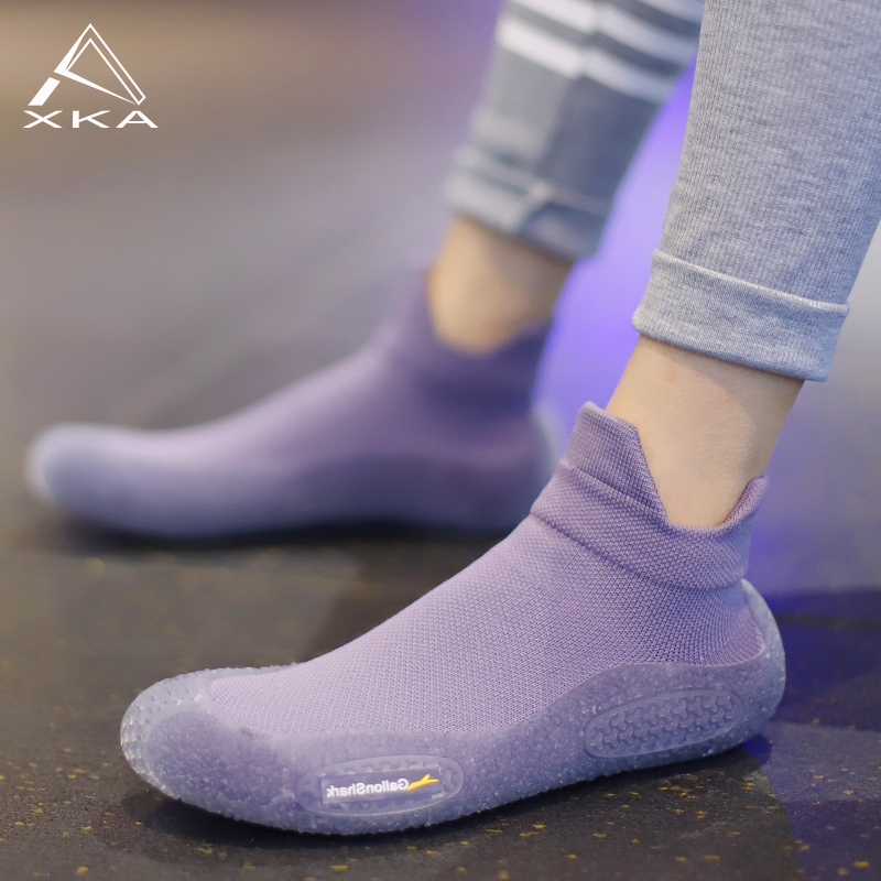 Xka Ultra-Light and Silent Indoor Fitness Shoes, Non-Slip, Shock-Absorbing, Aerobic Fat-Reducing Yoga Socks, Skipping Rope Exercises, Sports Training