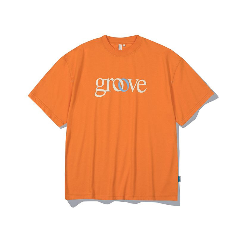 Groove Basic Logo Tee Loose Basic Printed Casual Men's and Women's Short-Sleeved T-Shirt Groove Basic Logo Tee Loose Basic Printed Casual Men's and Women's Short-Sleeved T-Shirt