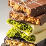 Дубай шоколад сгладил ту же знаменитость, та же модель, счастливые фрукты, начинка, в стиле Дубая готовый сэндвич с молоком шоколад