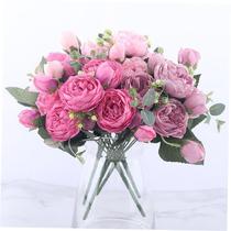 Rose Rose Rose Rose Peony Fleur dArtificial Bouquet 5 Big H