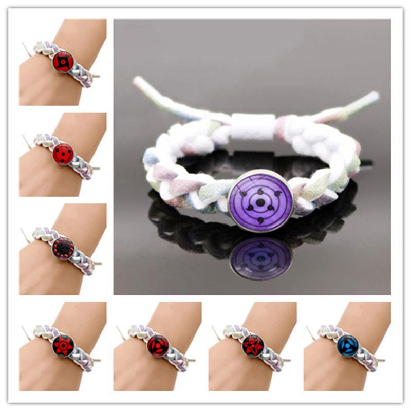 New Naruto Sharingan Bracelet for Male and Female Students, Couples Reflective Wristband, Anime Merchandise,万花筒 Hand Accessory