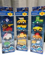 Exit Tail single Q version Back to power car toy car Children Mini Puzzle Cartoon Police Car Ambulance Car car