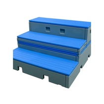 School music classroom mobile three-story stage school new mobile flip folding stage PE plastic choir stage