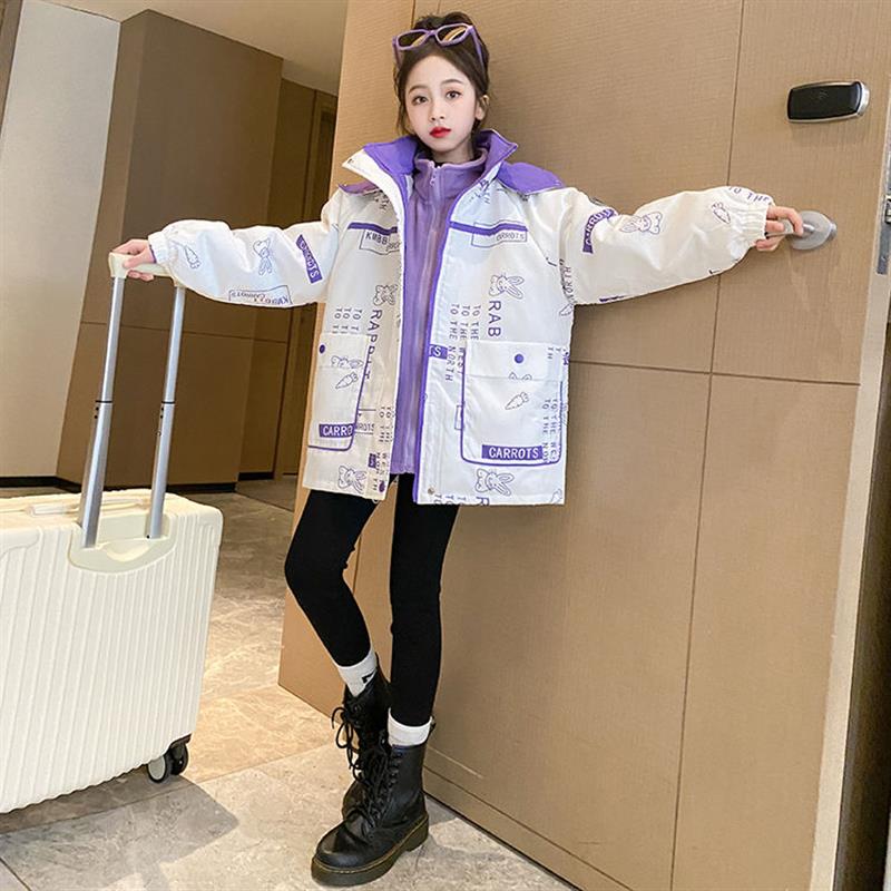 Bala Bala Clear Goods Girl Jacket Three-in-one Submachine Clothes 2023 New Spring Autumn Dress Winter Korean Edition Big Boy-Taobao