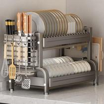 Bowl Dish Suit Home Holding Bowl Rack Drain Rack Bowl shelf Multi-functional Bowl Bowl Bowl Bowl Chopstick Dust Shelf