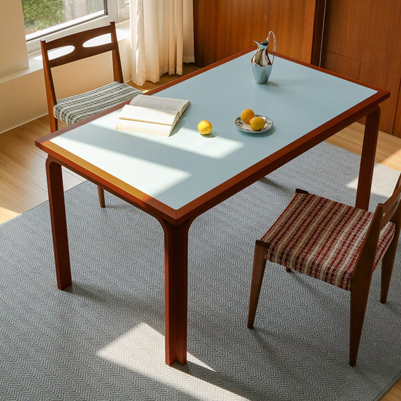 Medieval-Style Boxwood Dining Table for Small Apartments, Sea Salt Blue Dining Table, Home Dopamine Rectangular Desk, 2026 New Model Medieval-Style Boxwood Dining Table for Small Apartments, Sea Salt Blue Dining Table, Home Dopamine Rectangular Desk, 2026 New Model