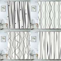 Shower Curtain Waterproof Mildew-proof Bathroom Curtain Bath