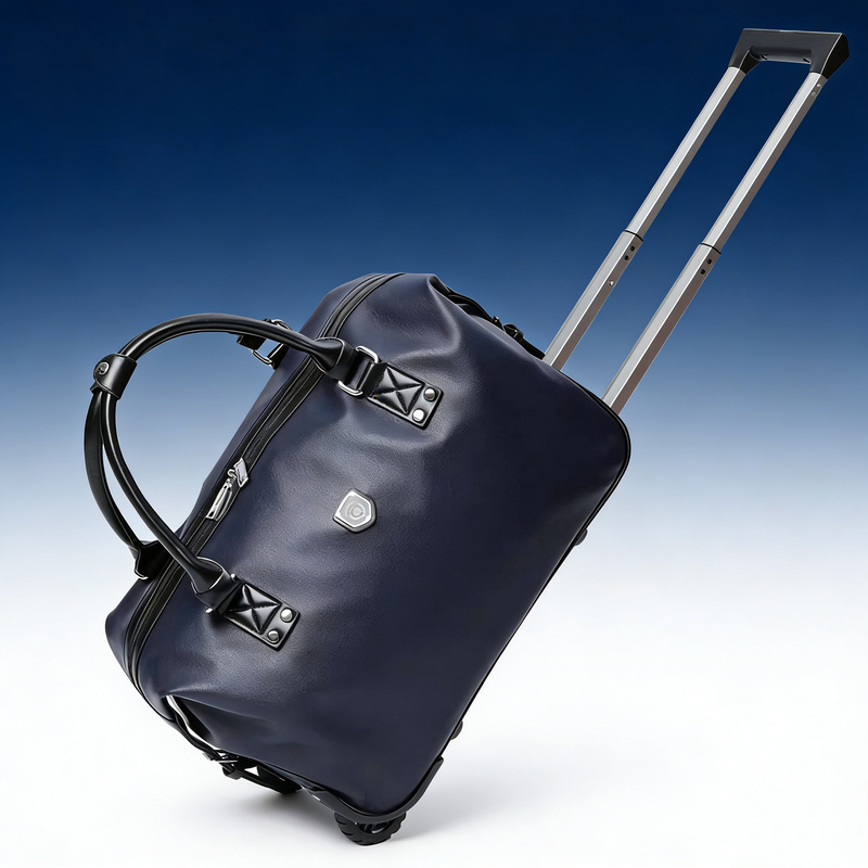 Trolley Travel Bag for Women 2026 New Portable Small Lightweight Genuine Leather Trolley Bag for Men 20inch Waterproof Travel Bag