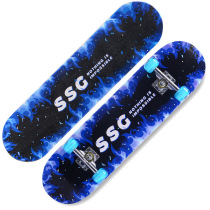 31-inch beginner four-wheel skateboard skateboard adult street road PU flash wheel double rocker concave board
