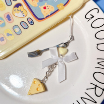 Live broadcast of the same yellow cheese mobile phone case chain Douyin hot-selling luggage clothing pendant student small gift