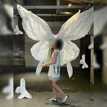 Large butterfly pendant in shopping mall photo and check-in atmospheric decoration and decoration butterfly pendant in store atmospheric layout