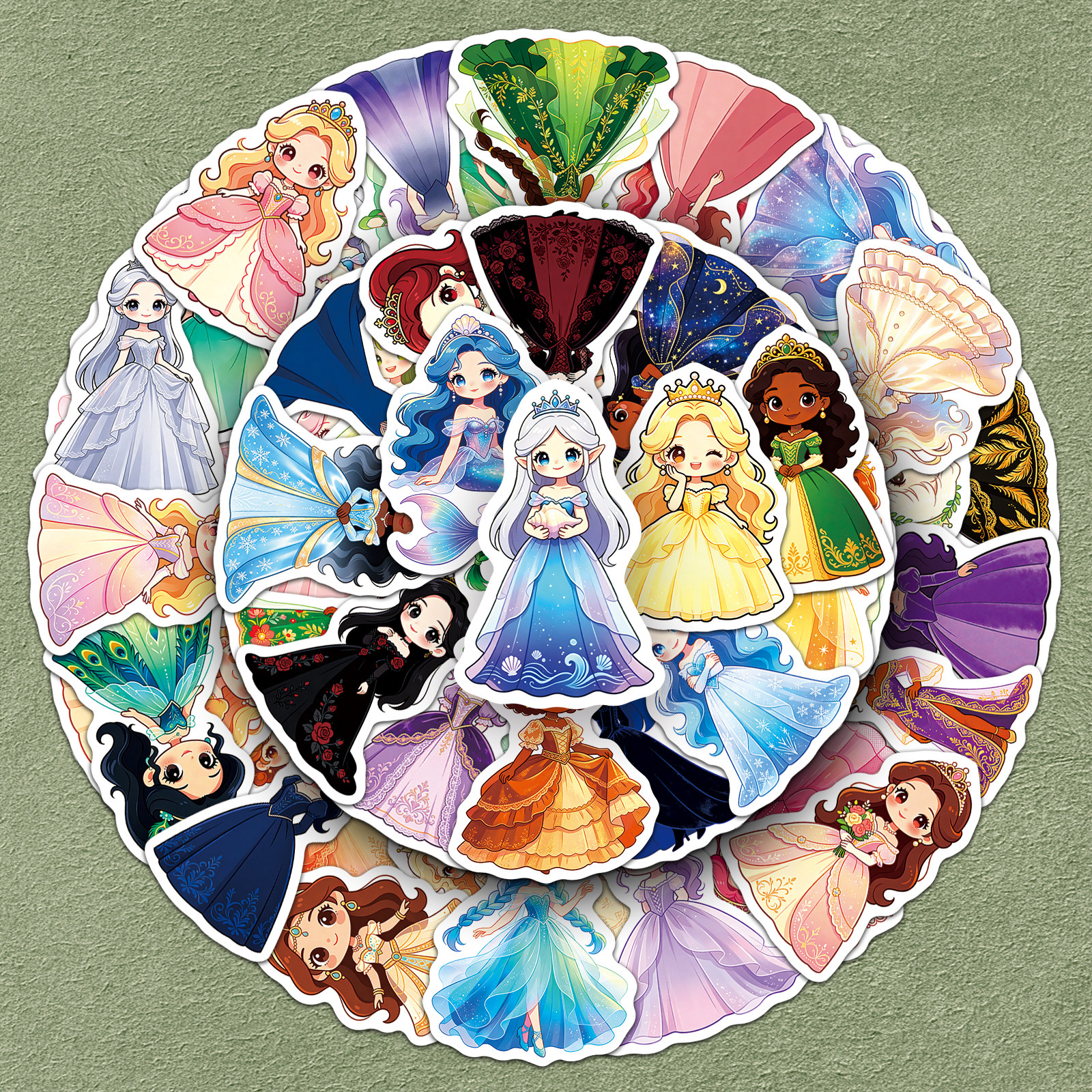 100 original cute princess little girl stickers diy