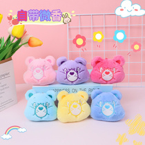 Cute Soft Cute PLUSH COLOR BEAR HEAD CARTOON KEY CLASP BAG SATCHEL BAG HANGING PENDANT PAPARAZZI DOLL DOLL SMALL GIFT
