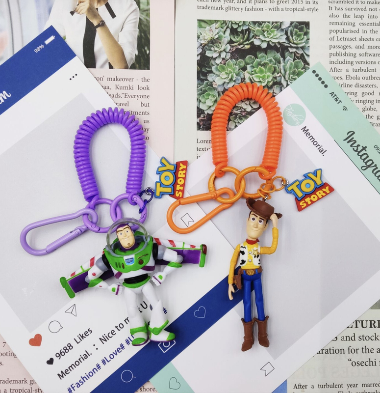 Toy Story Buzz Lightyear Woody Car Keychain Forky Backpack Pendant DIY Couple Pendant Gift