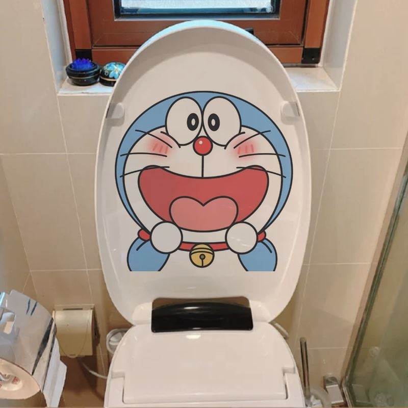 Plus a dream sticker toilet blue fat sub waterproof patch drawing Tinder when a toilet lid sticks to a cat toilet sticker-Taobao