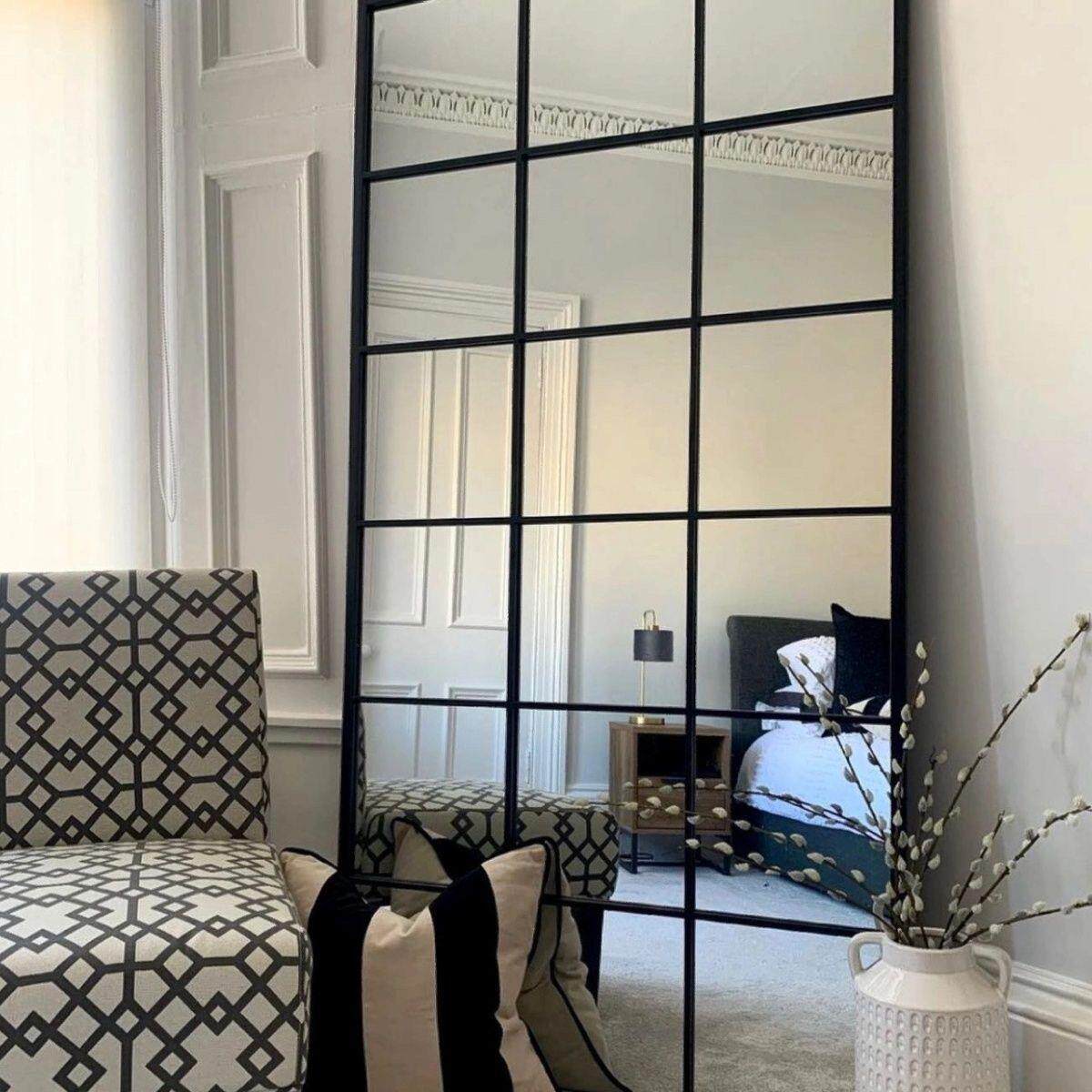 Декоративные зеркала 餐厅墙面装饰镜北欧现代简约方形壁挂室内客厅餐厅背景壁挂镜铁艺 Other