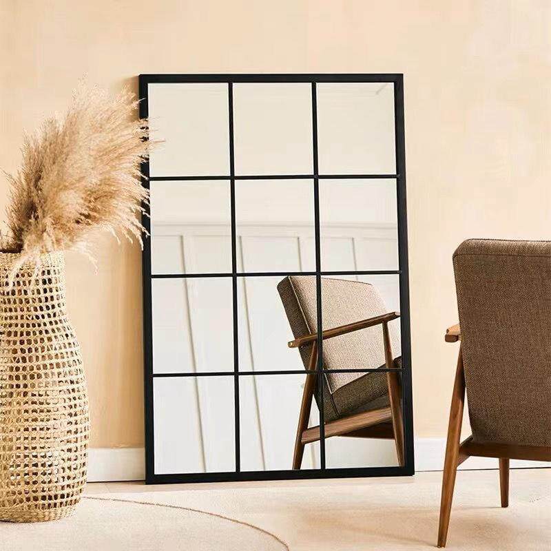 Декоративные зеркала 餐厅墙面装饰镜北欧现代简约方形壁挂室内客厅餐厅背景壁挂镜铁艺 Other