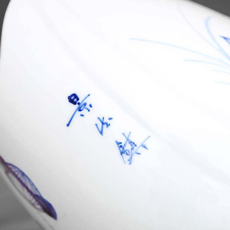 Jingdezhen ceramic hand-painted bucket colored flower-flower-flower vases Vase Handicraft room Swaying Pieces Room Decorations-Taobao