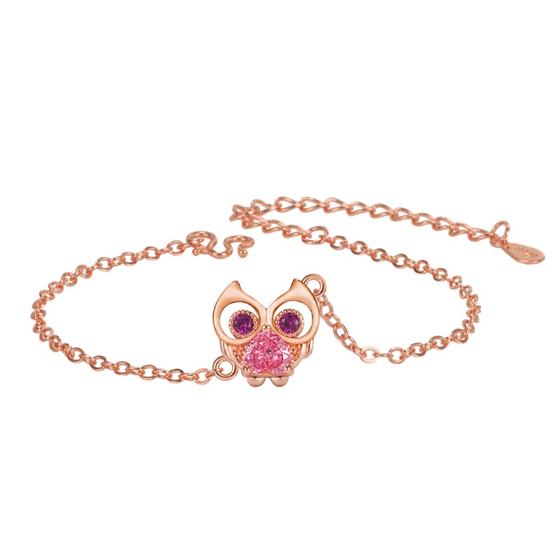 Cute and Sweet Owl Bracelet, Popular Animal Eagle Bracelet for Export, Trendy Red-Eyed Eagle Bracelet for Women