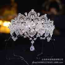 Crown tiara bride crystal eyebrow pendant atmospheric wedding princess crown wedding dress new accessories womens dress birthday