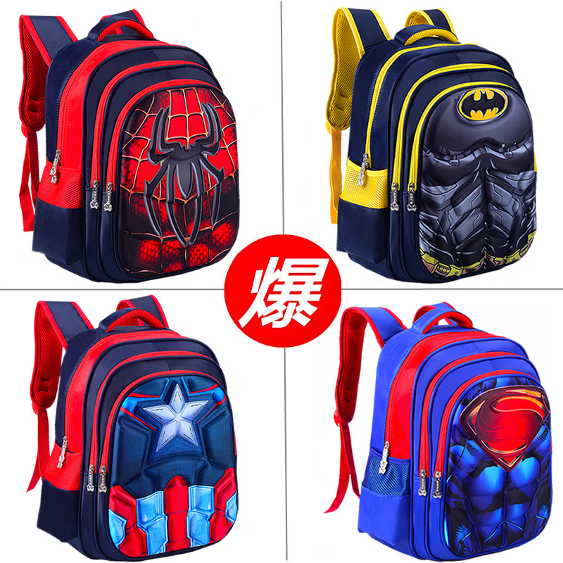 American skipper schoolboy schoolboy boy 1-2-3-6 grade Spiderman child postman bag 8-10-12 years old