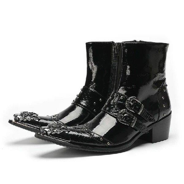 Челси сапоги spring men high heels martin boots model stage show belt buc 0001