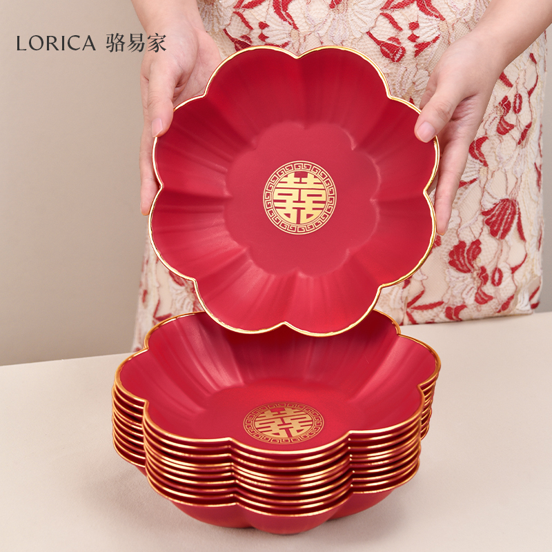 Luxury Red Candy Tray for Weddings, Light Luxury Candy Tray for Wedding Tea Table, Special Snack Tray for Weddings, Household Tray Luxury Red Candy Tray for Weddings, Light Luxury Candy Tray for Wedding Tea Table, Special Snack Tray for Weddings, Household Tray