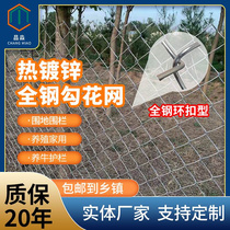 Galvanized Hook Flower Mesh Iron Wire Fence Rhomboid Mesh Guardrails Cattle Sheep Fencing Nets Isolated Nets Breeding Chickens Duck Nets Orchard Nets