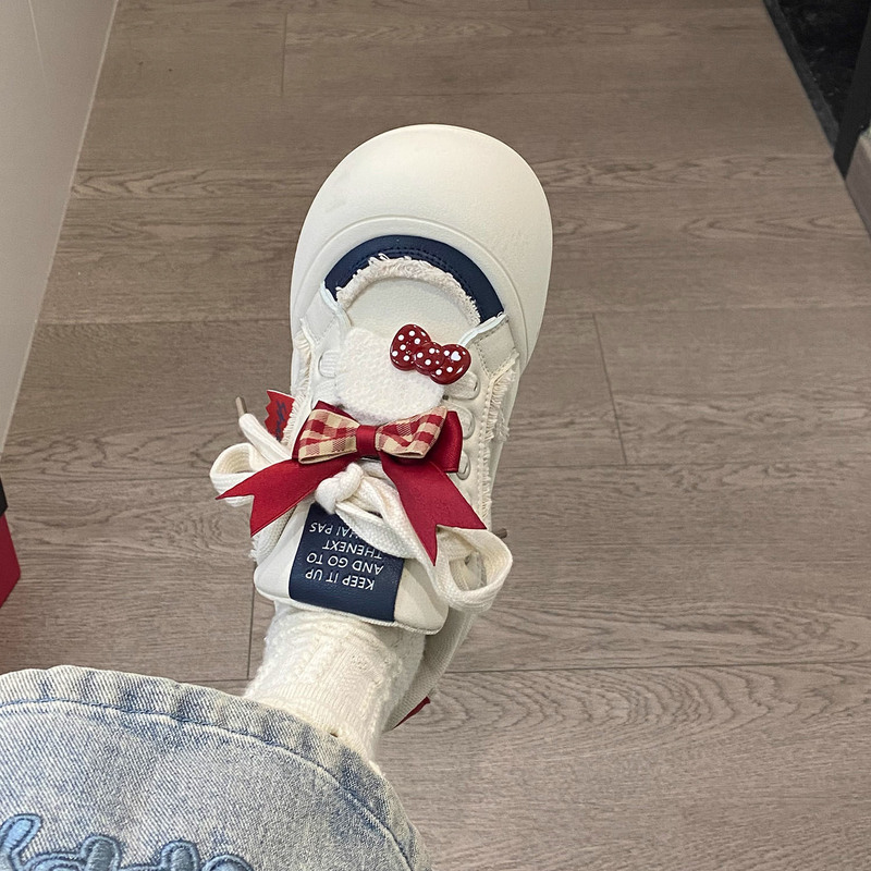 Niche Cute and Quirky Kitty Cat White Sneakers for Women, 2026 Spring/Summer New Versatile Women's Shoes, Thick-Soled Chunky Loafers Niche Cute and Quirky Kitty Cat White Sneakers for Women, 2026 Spring/Summer New Versatile Women's Shoes, Thick-Soled Chunky Loafers