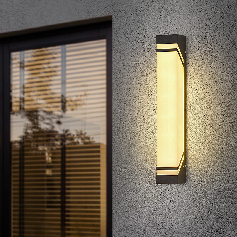 Modern simple outdoor marble wall lamp courtyard doorway lamp exterior wall lamp villa garden pavilion pillar waterproof wall lamp