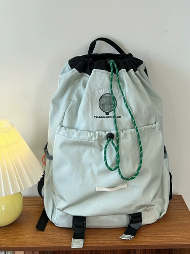 Вместительный и большой японский шоппер для бадминтона, теннисный школьный рюкзак, на шнурках, подходит для студента