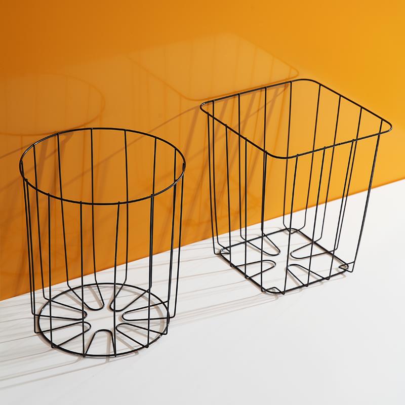 Nordic Ins-Style Wrought Iron Hollow-Out Trash Can for Home Use, Living Room Waste Paper Basket, Large Metal Mesh Trash Bin for Bathroom Nordic Ins-Style Wrought Iron Hollow-Out Trash Can for Home Use, Living Room Waste Paper Basket, Large Metal Mesh Trash Bin for Bathroom