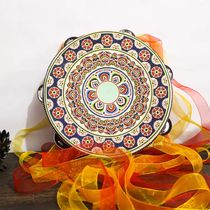 Xinjiang Tibetan children perform dance hand-held tambourine Dunhuang well algae drum Xinjiang Uyghur 6-inch children