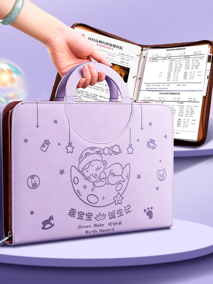 孕检收纳册产检手提包孕妈妈b超检查报告单收纳袋孕期档案册怀孕记录册蛇宝宝产检收纳册孕妇初期用品文件夹