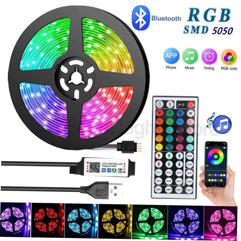 Умная Bluetooth световая лента с инфраконтролем RGB5050 MU