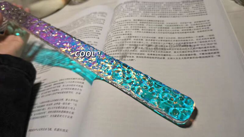 45cm Ruler Mahjong Tile Ruler Acrylic Laser Colorful Sp Ruler Book Ruler