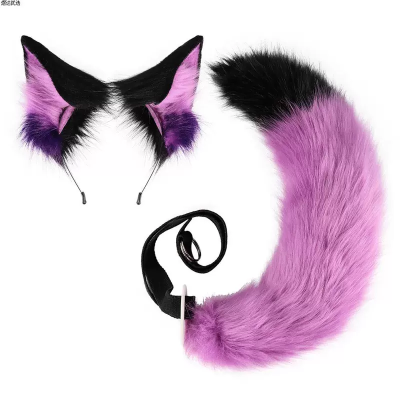 Fursuit Trọn bộ Zootopia Nick Fox phù hợp với tai headband thật đuôi cáo cos truyện tranh đạo cụ